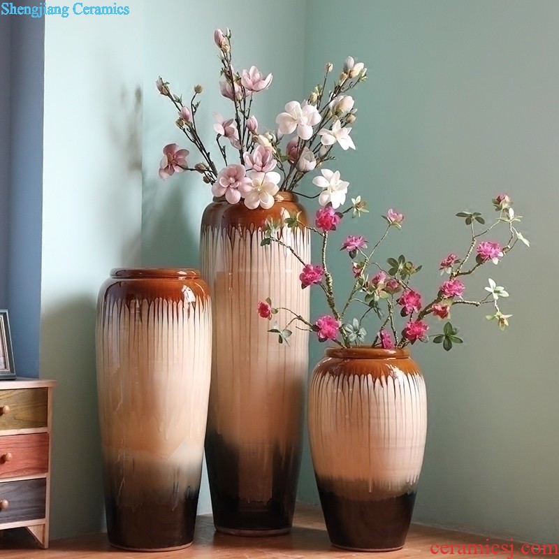 Contemporary and contracted vase furnishing articles blue flower arranging jingdezhen ceramic POTS landing european-style villa decoration sitting room