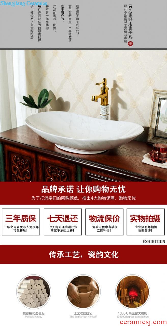 Post, qi jingdezhen hand-painted pillar basin ceramic art basin sink basin that wash a face Lotus pond fun