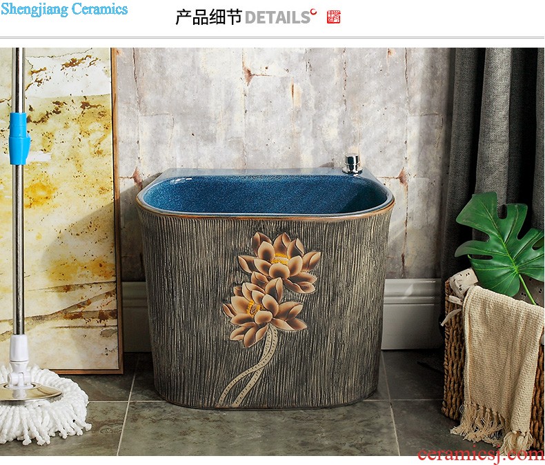 Large wash mop pool in ceramic basin basin bathroom floor balcony trough pool mop mop mop pool home