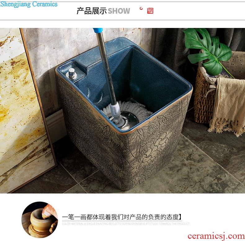 Package mail crouchs implement ceramic art Public bathroom squat urinal Crouch hole to squat toilet deodorization stool ceramics