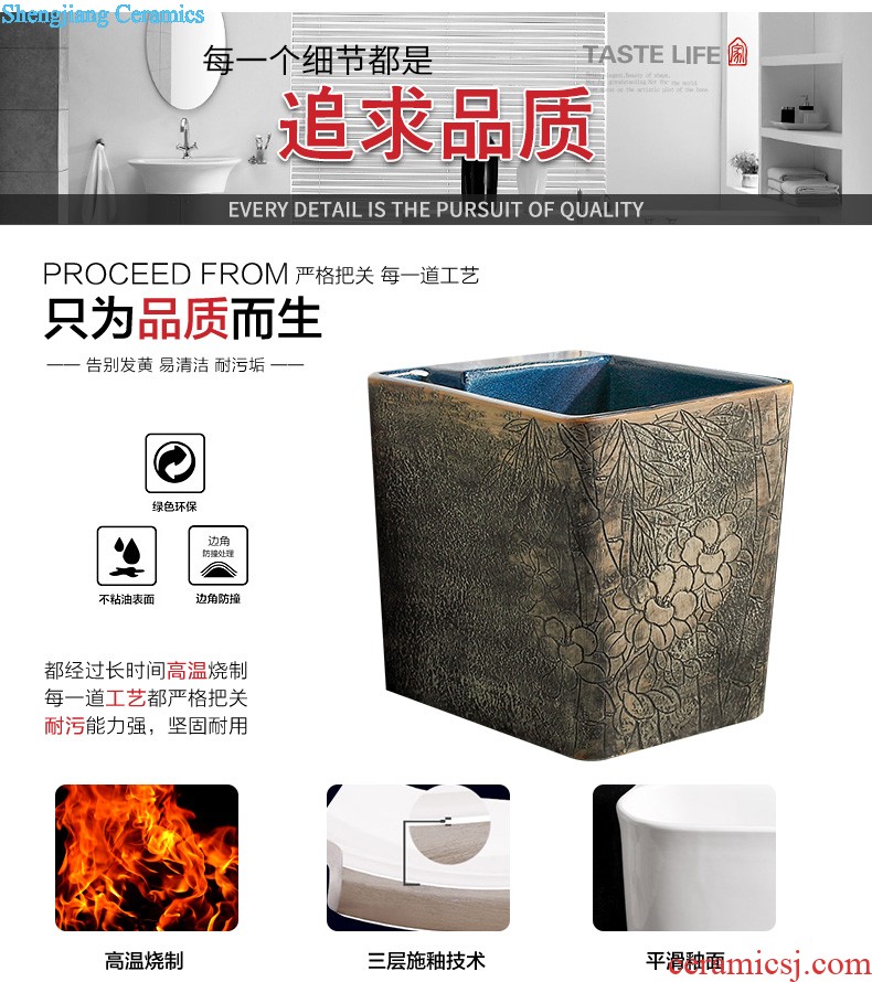 Package mail crouchs implement ceramic art Public bathroom squat urinal Crouch hole to squat toilet deodorization stool ceramics