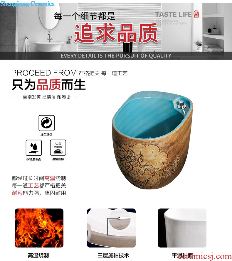 Vertical column column type lavatory body ceramic lavabo toilet basin basin wash gargle floor type household