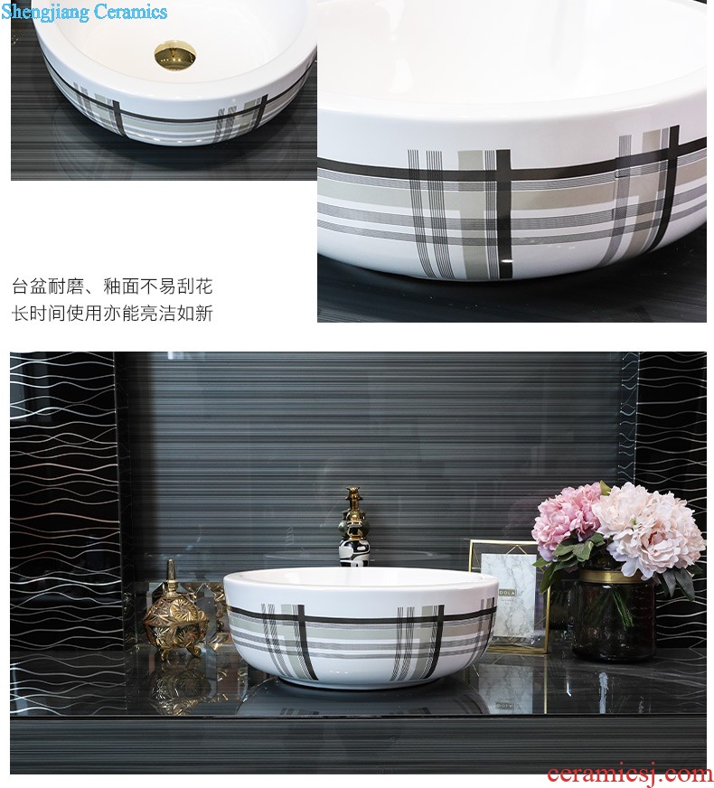 Koh larn, qi European stage basin oval square ceramic art basin basin lavatory basin sink pools