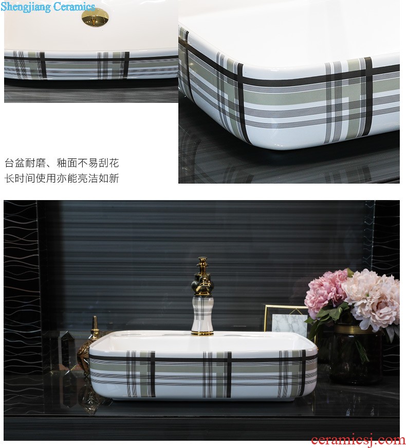 Koh larn, qi European stage basin oval square ceramic art basin basin lavatory basin sink pools