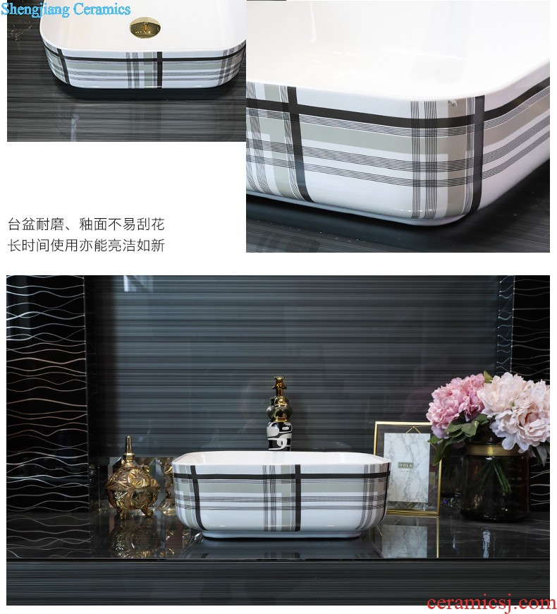 Koh larn, qi European stage basin oval square ceramic art basin basin lavatory basin sink pools