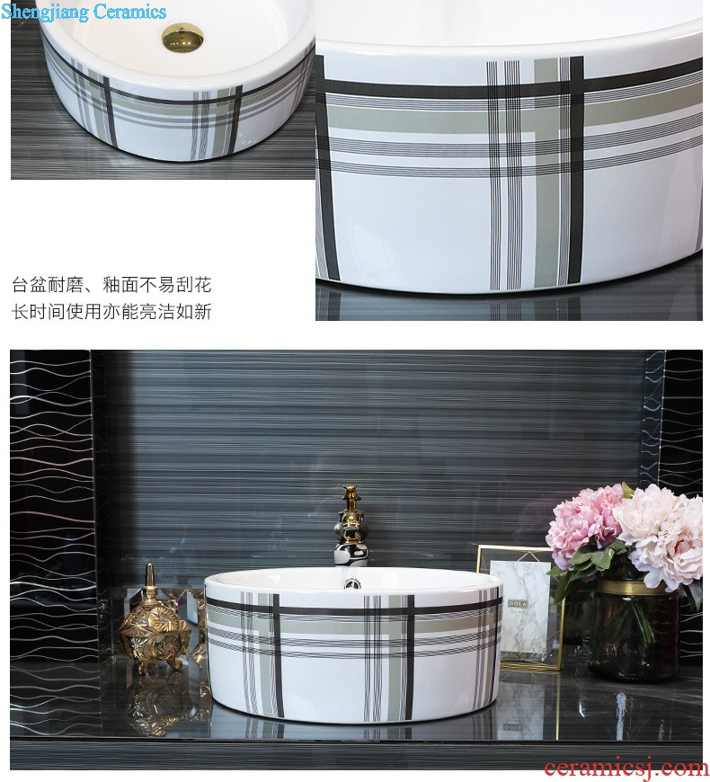 Koh larn, qi European stage basin oval square ceramic art basin basin lavatory basin sink pools