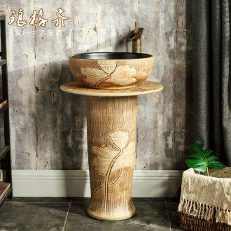 Koh larn, qi basin to square the sink basin ceramic sanitary ware art on stage Increase the color flowers