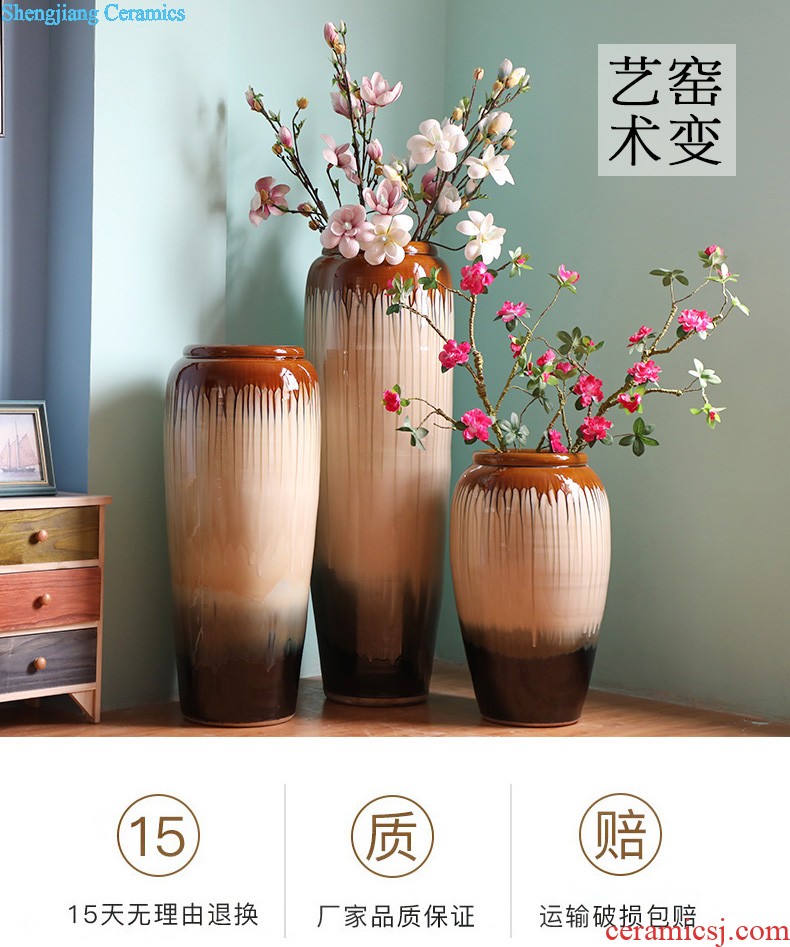 Contemporary and contracted vase furnishing articles blue flower arranging jingdezhen ceramic POTS landing european-style villa decoration sitting room