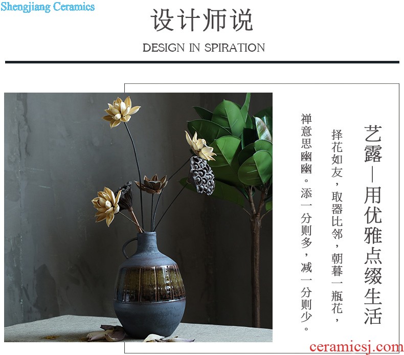 Jingdezhen ceramic vase furnishing articles sitting room porch hand-painted vases contracted household adornment style floor vase