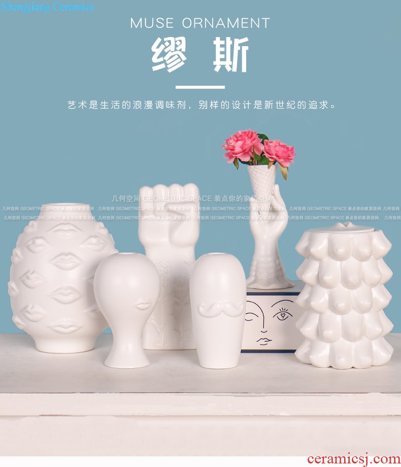 The geometry space American country ceramic flower adornment tissue box new Chinese style household adornment vessel smoke box