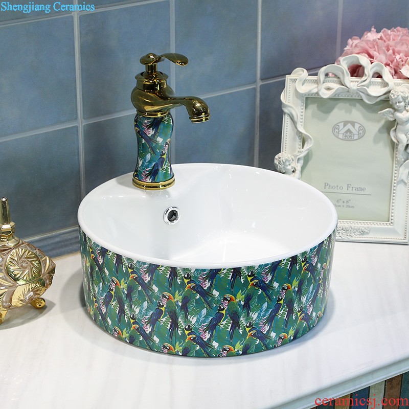 Koh larn, qi stage basin sinks ceramic lavabo art basin to wash the circular small basin of the basin that wash a face