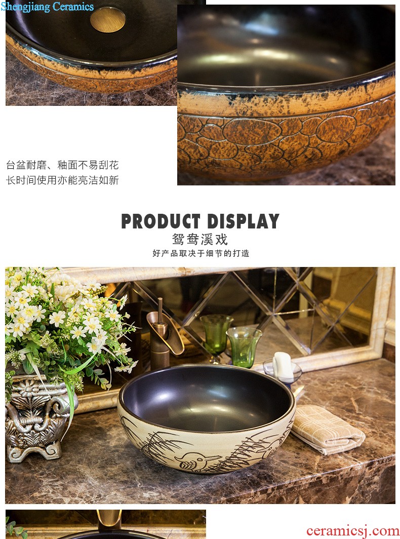 The stage basin sink ceramic art basin square lavatory toilet lavabo stage basin basin