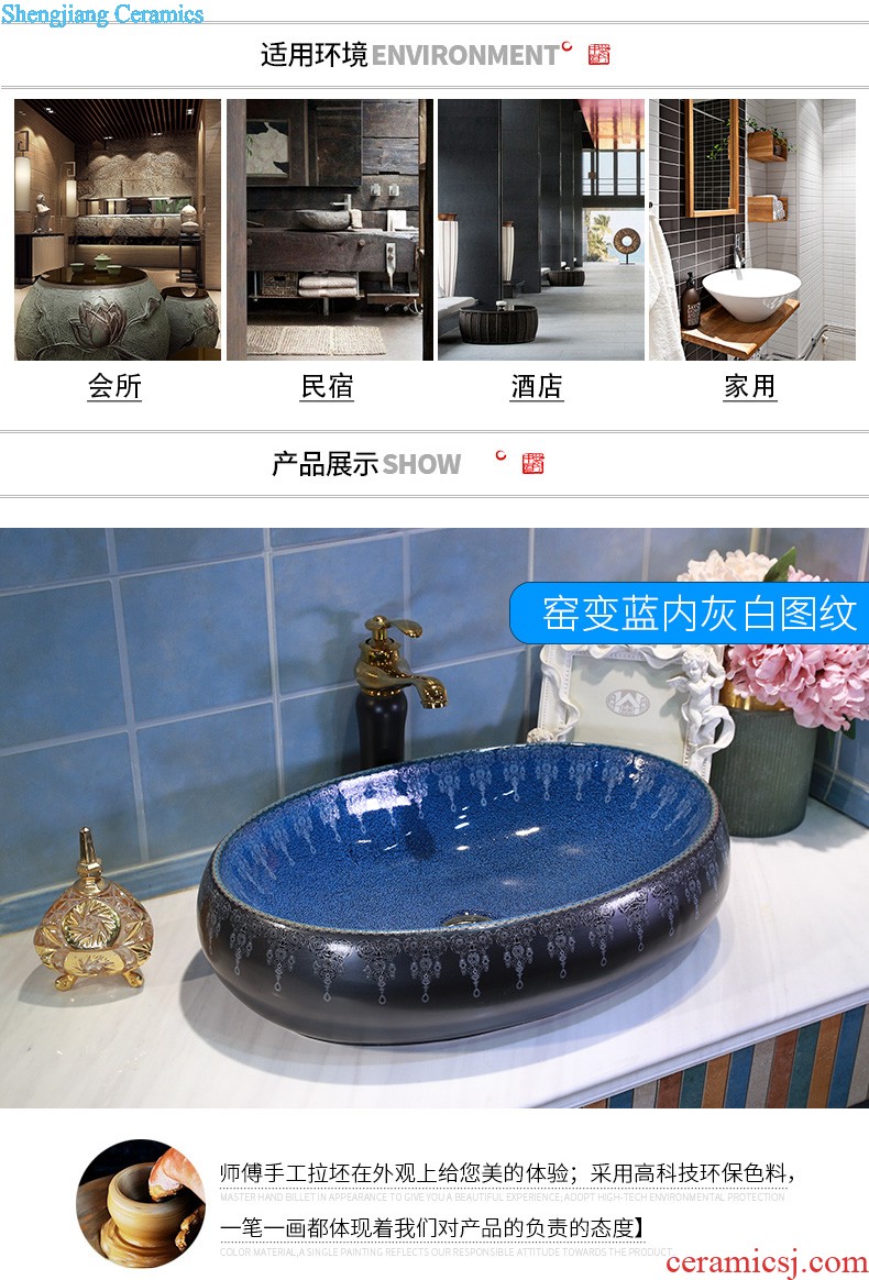 On the ceramic bowl square continental basin oval sink basin bathroom sink trumpet