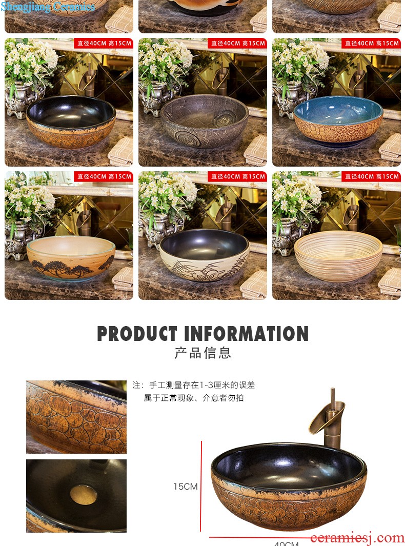 The stage basin sink ceramic art basin square lavatory toilet lavabo stage basin basin