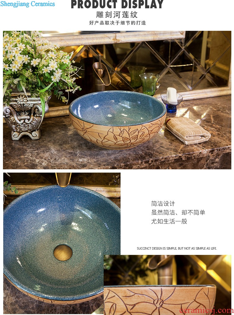 The stage basin sink ceramic art basin square lavatory toilet lavabo stage basin basin