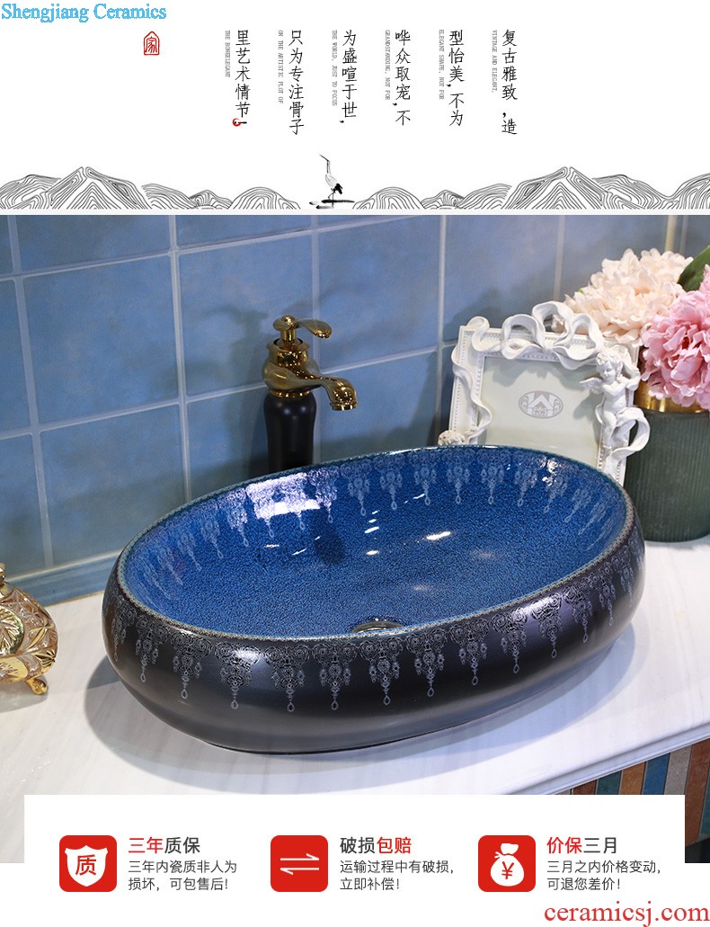 On the ceramic bowl square continental basin oval sink basin bathroom sink trumpet