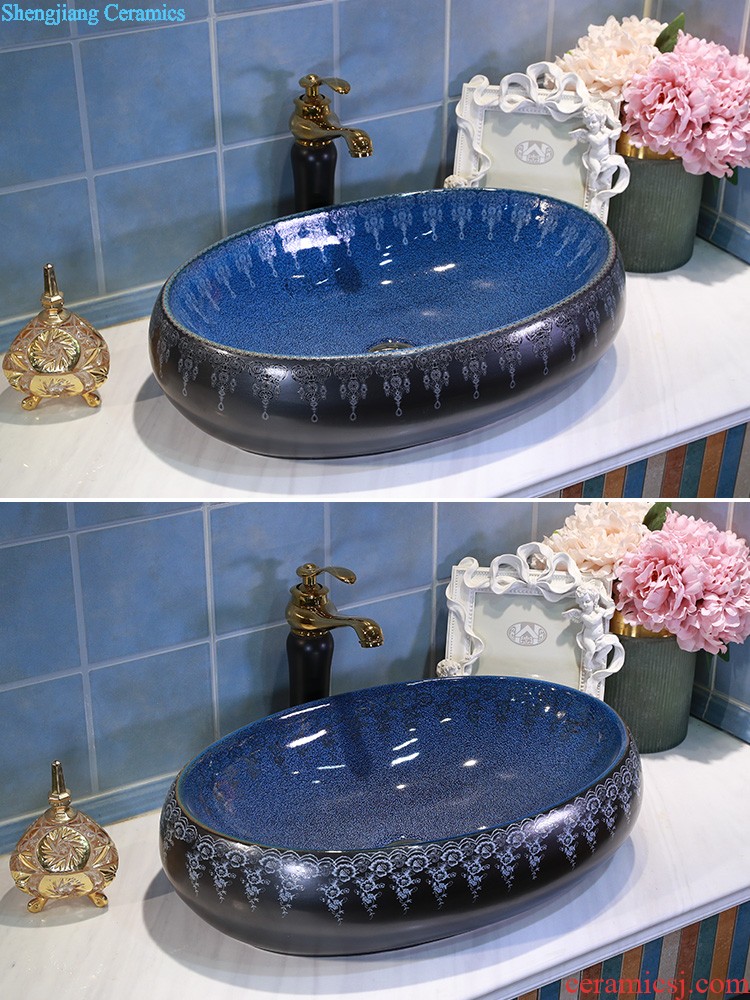 On the ceramic bowl square continental basin oval sink basin bathroom sink trumpet