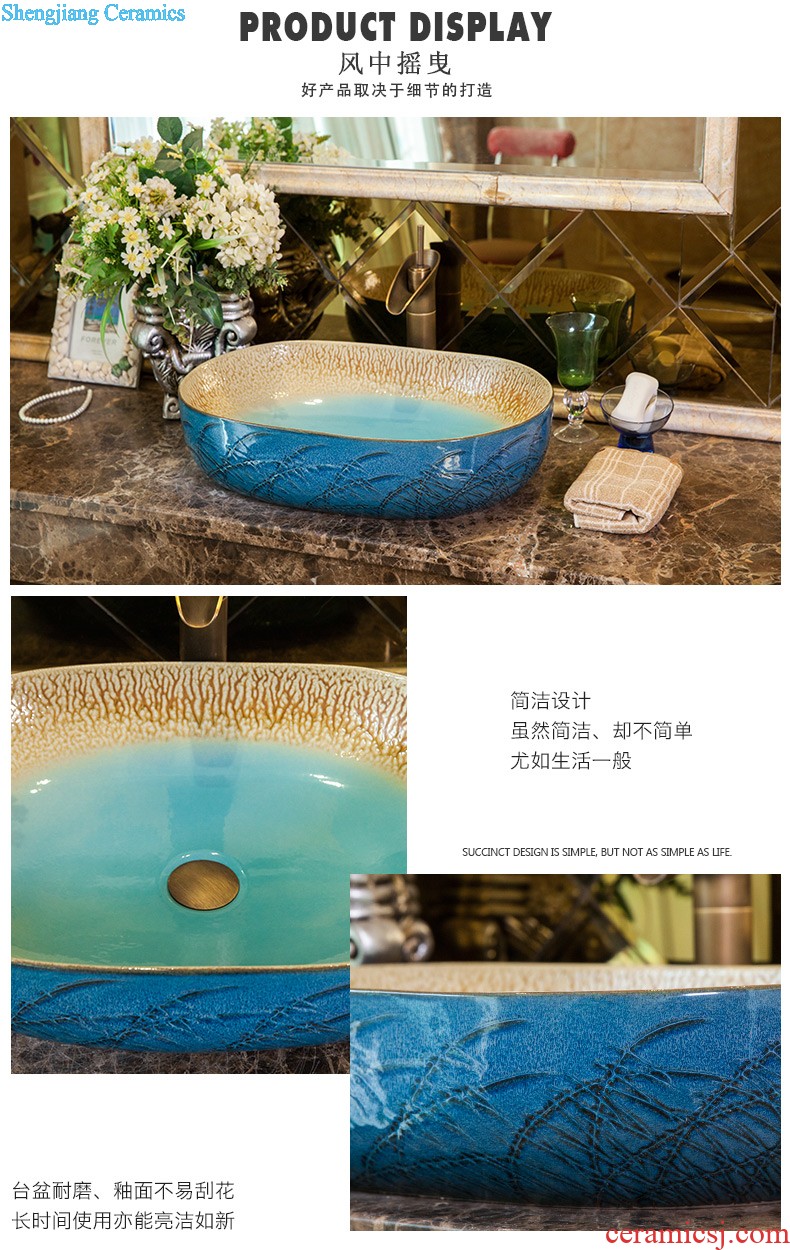 The stage basin on the sink basin ceramic art basin basin bathroom wash basin