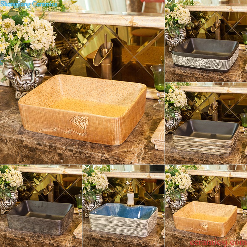 Sinks on the ceramic basin sink more rectangular ceramic art basin home European water basin