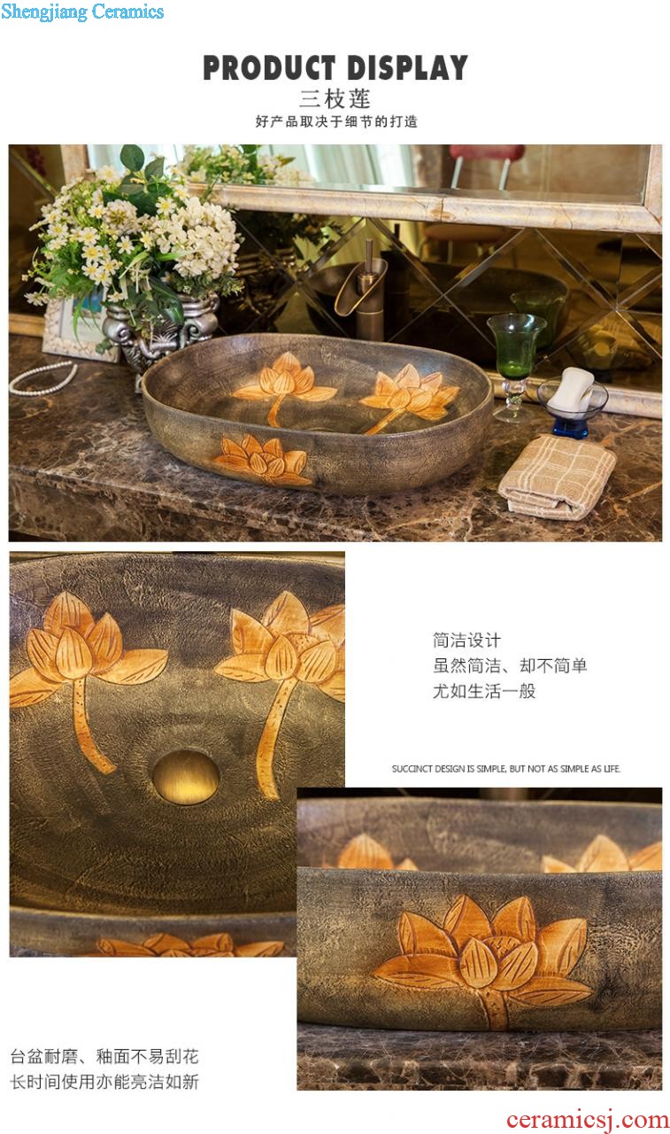 The stage basin on the sink basin ceramic art basin basin bathroom wash basin