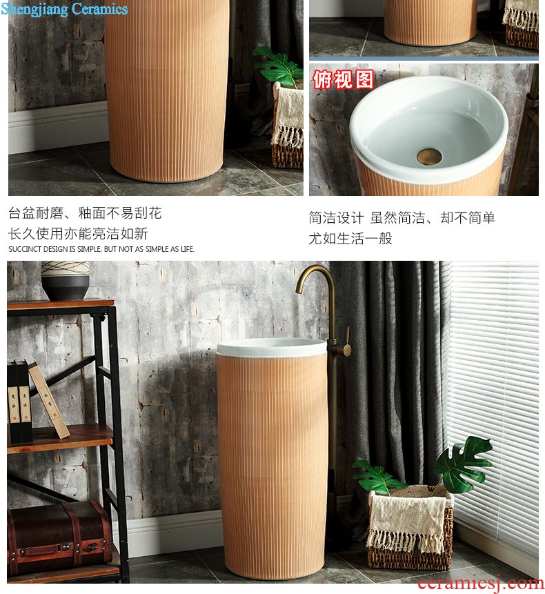 M the jingdezhen ceramic column basin floor one European art of the basin that wash a face to wash your hands of household washing a face