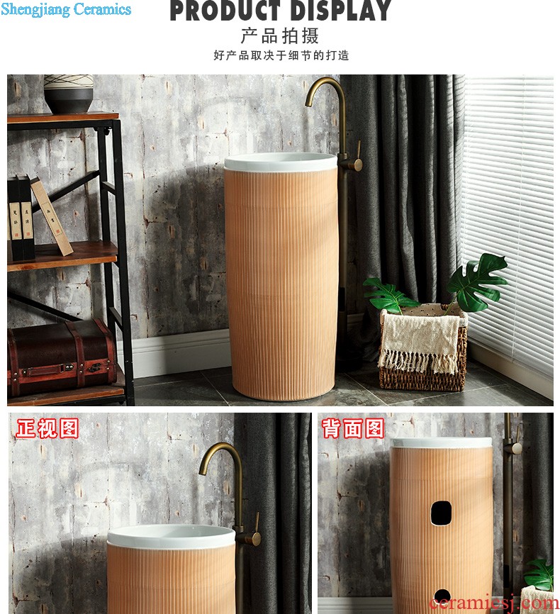 M the jingdezhen ceramic column basin floor one European art of the basin that wash a face to wash your hands of household washing a face