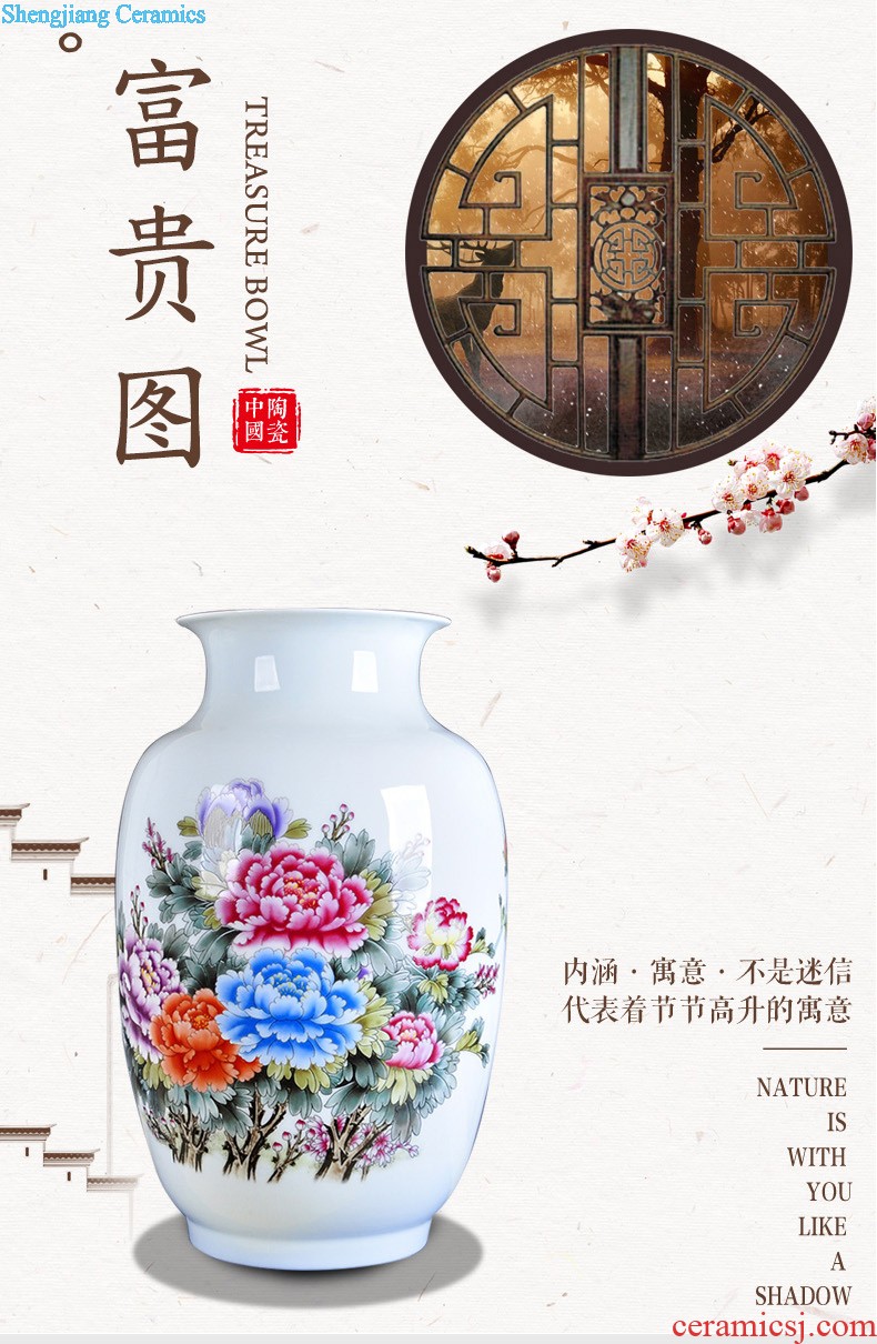 Jingdezhen ceramics furnishing articles large pu 'er tea box of blue and white porcelain pot tea cake tea box store POTS of tea