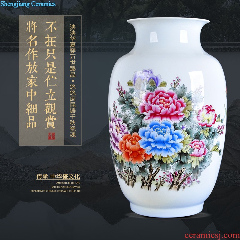 Jingdezhen ceramics furnishing articles large pu 'er tea box of blue and white porcelain pot tea cake tea box store POTS of tea