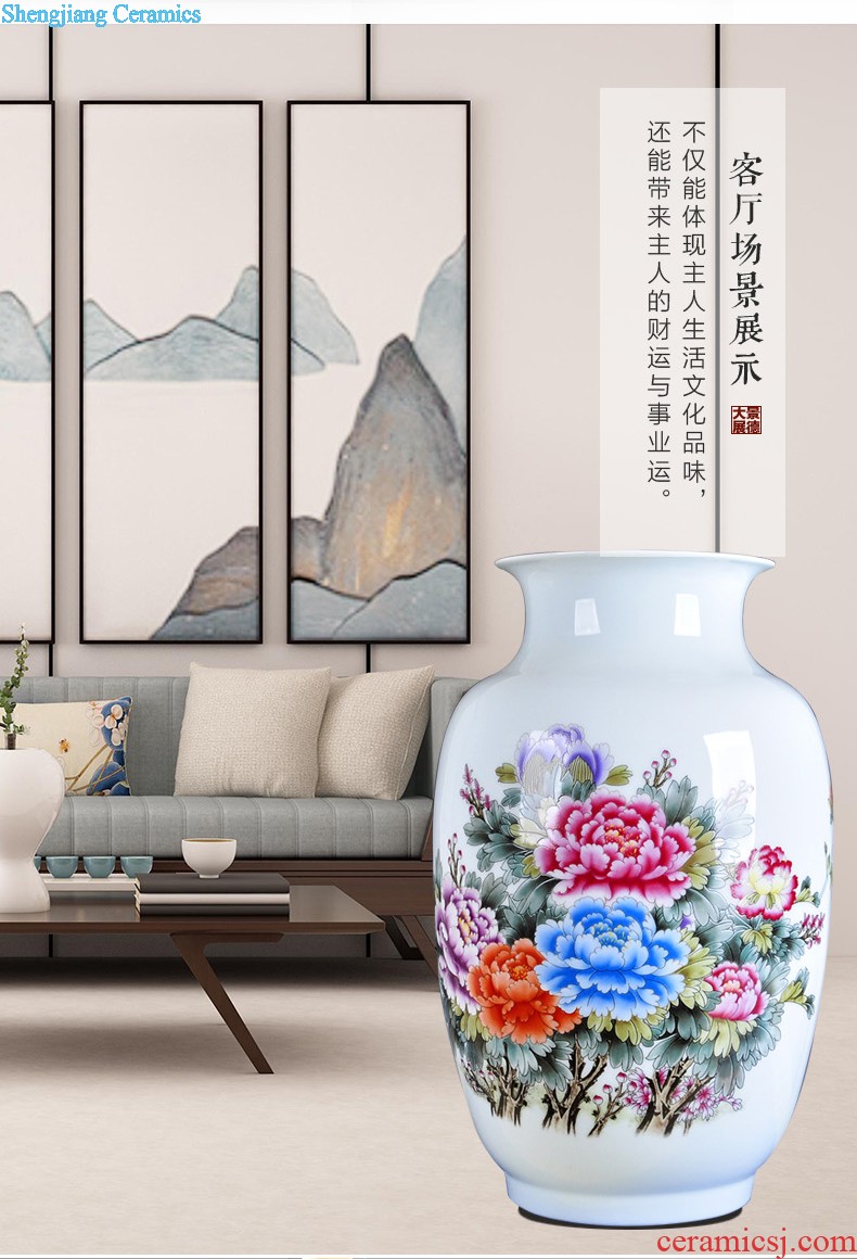 Jingdezhen ceramics furnishing articles large pu 'er tea box of blue and white porcelain pot tea cake tea box store POTS of tea