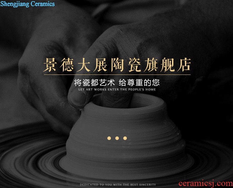 Manual caddy ceramic seal tank 10 jins receives dahongpao store receives pu 'er tea box storage tea tea set