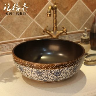 The package mail of jingdezhen ceramic art mop basin mop mop pool pool Mandarin duck lotus