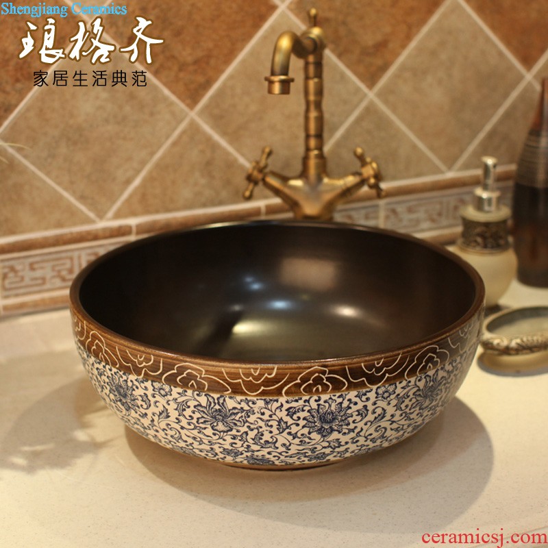 The package mail of jingdezhen ceramic art mop basin mop mop pool pool Mandarin duck lotus