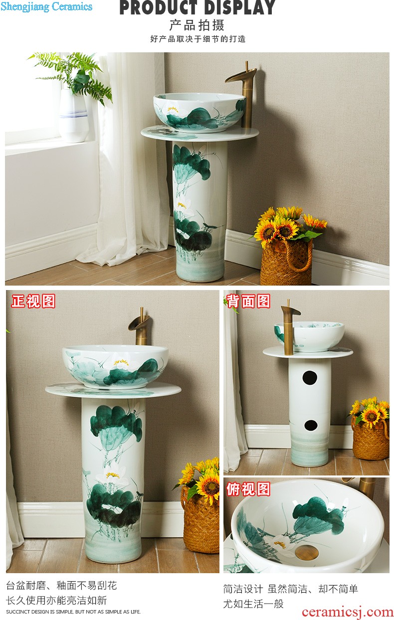 M ceramic column type washs a face basin bathroom column column vertical floor sink basin one set