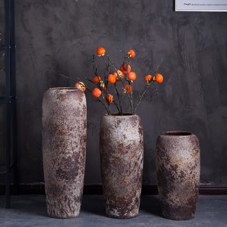 Sitting room villa ceramic kiln vase study restaurant big flower vases, flower implement ceramic decorations hall furnishing articles