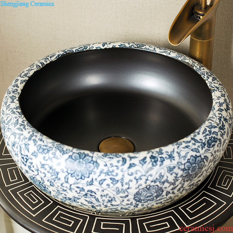 Koh larn, qi ceramic sanitary ware of toilet stage basin sink toilet lavatory basin that wash a face painted white porcelain