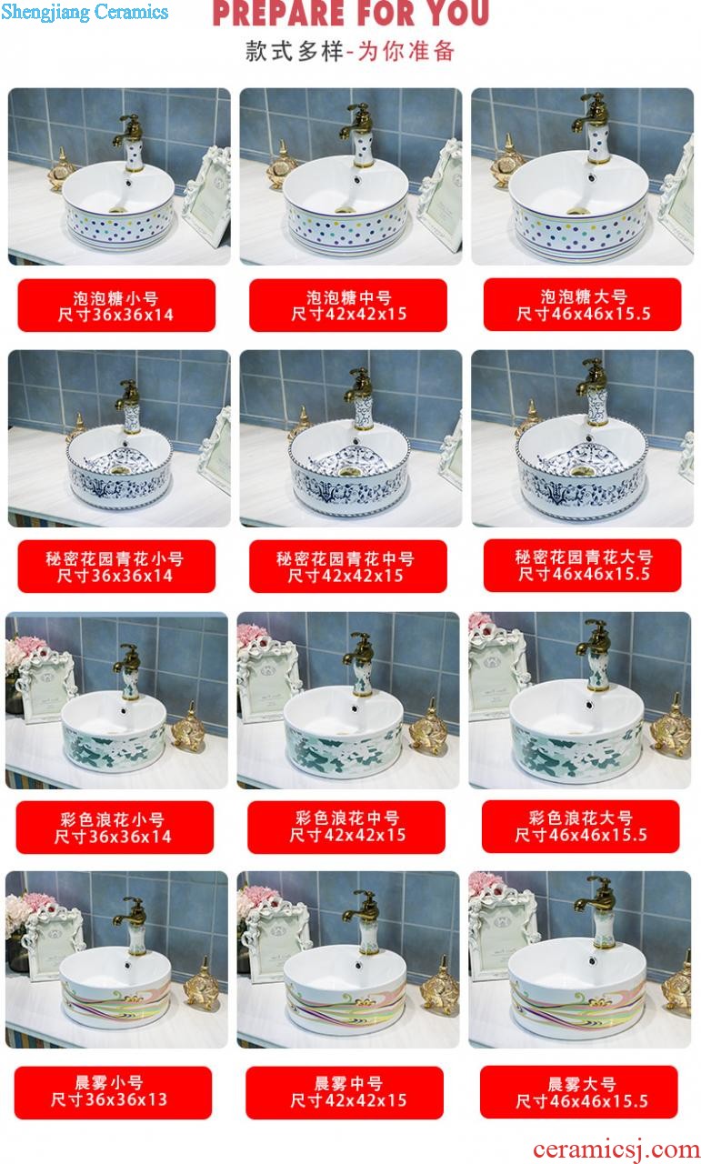 Koh larn, qi ceramic stage basin of continental stage lavabo round art home toilet lavatory basin