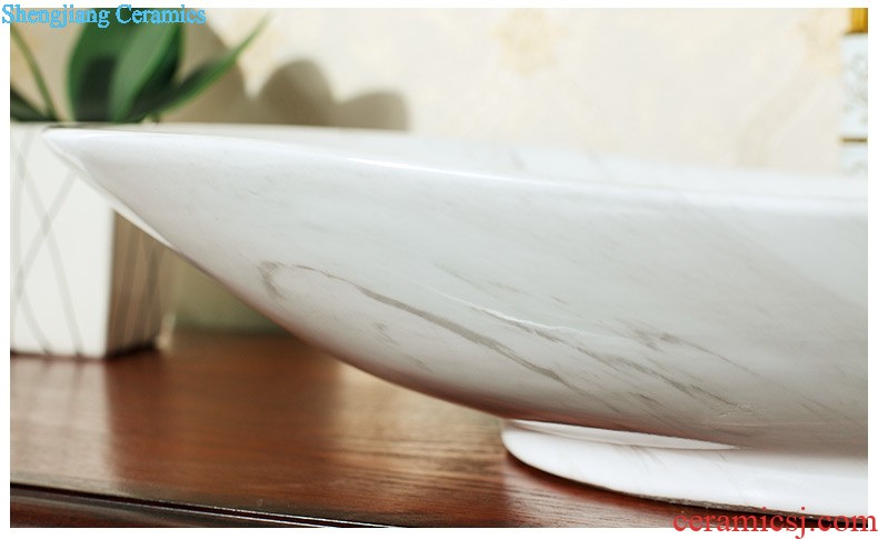 Post, qi jingdezhen hand-painted pillar basin ceramic art basin sink basin that wash a face Lotus pond fun