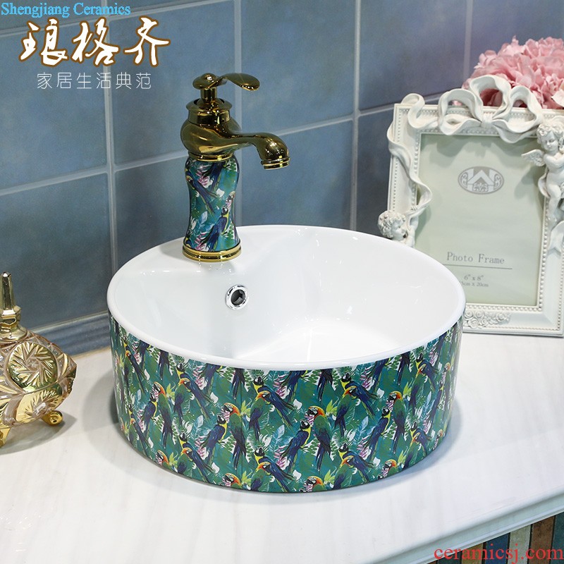 Koh larn, qi stage basin sinks ceramic lavabo art basin to wash the circular small basin of the basin that wash a face