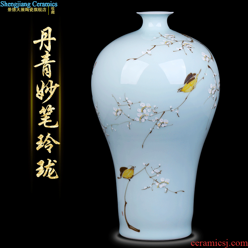 Jingdezhen ceramics hand-painted blue and white porcelain vase The sitting room TV ark home decoration crafts porcelain furnishing articles