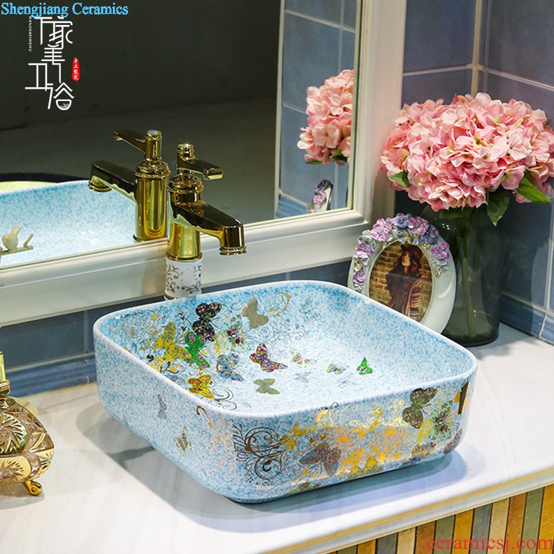 M beautiful ceramic mop pool Jingdezhen art mop basin antique green bethanath balcony outdoor mop pool