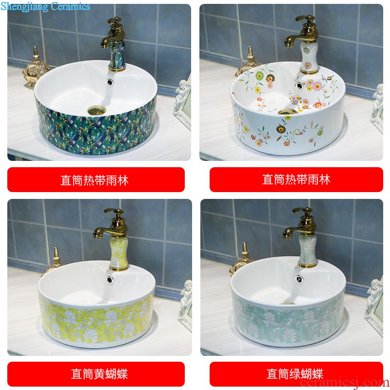 Koh larn, qi stage basin sinks ceramic lavabo art basin to wash the circular small basin of the basin that wash a face