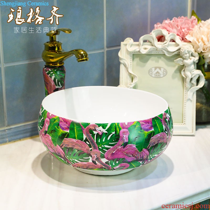 Koh larn, qi ceramic art basin mop mop pool ChiFangYuan one-piece mop pool size 35 cm xiangyun