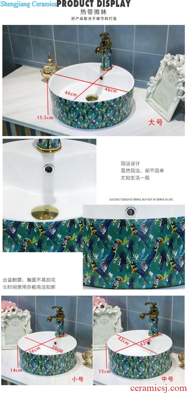 Koh larn, qi stage basin sinks ceramic lavabo art basin to wash the circular small basin of the basin that wash a face