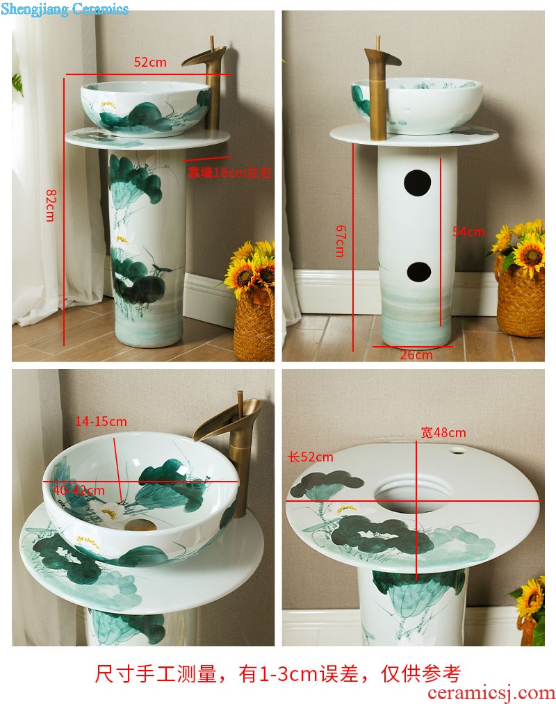 M ceramic column type washs a face basin bathroom column column vertical floor sink basin one set