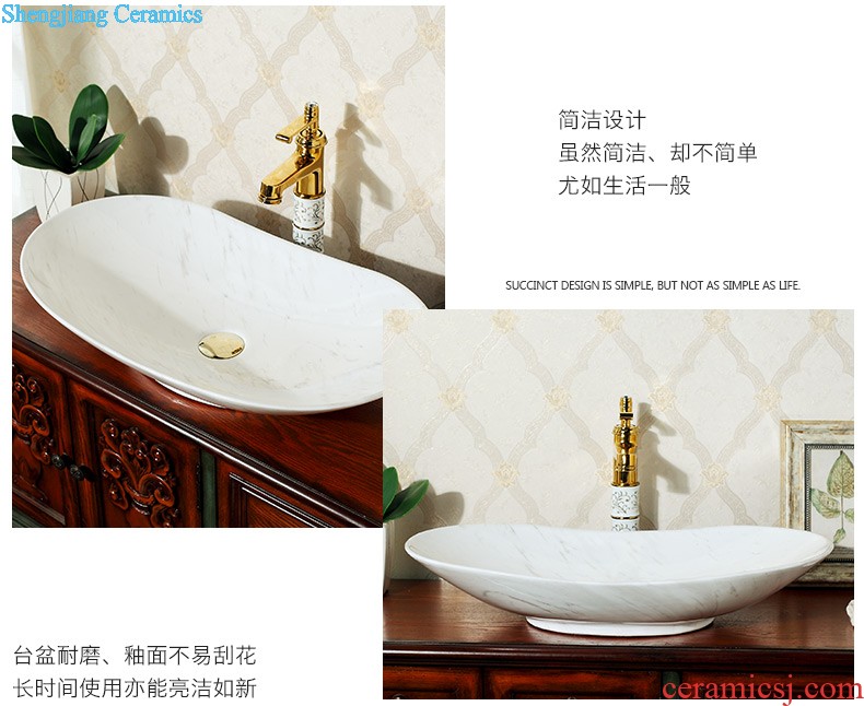 Post, qi jingdezhen hand-painted pillar basin ceramic art basin sink basin that wash a face Lotus pond fun