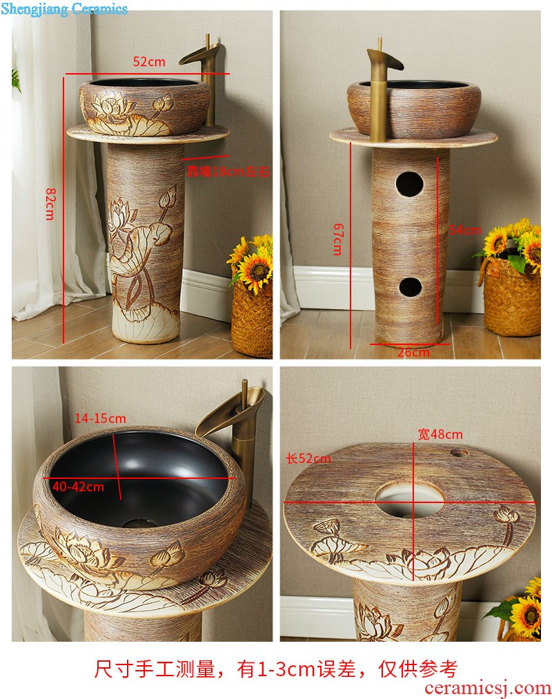 Art stage basin on the sink basin of ceramic wash basin is the basin that wash a toilet oval single household