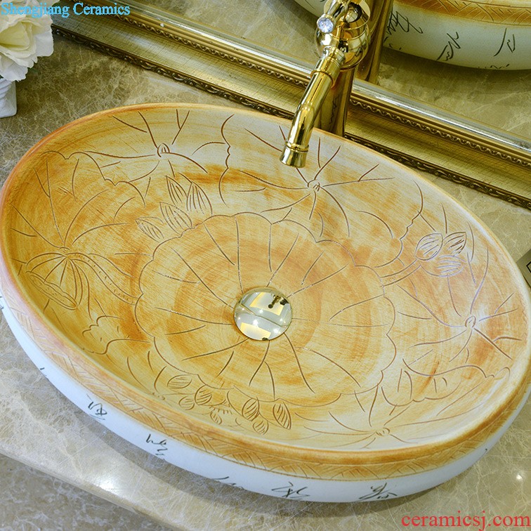 Koh larn, qi ceramic art basin mop mop pool ChiFangYuan one-piece mop pool diameter 40 cm archaize crack