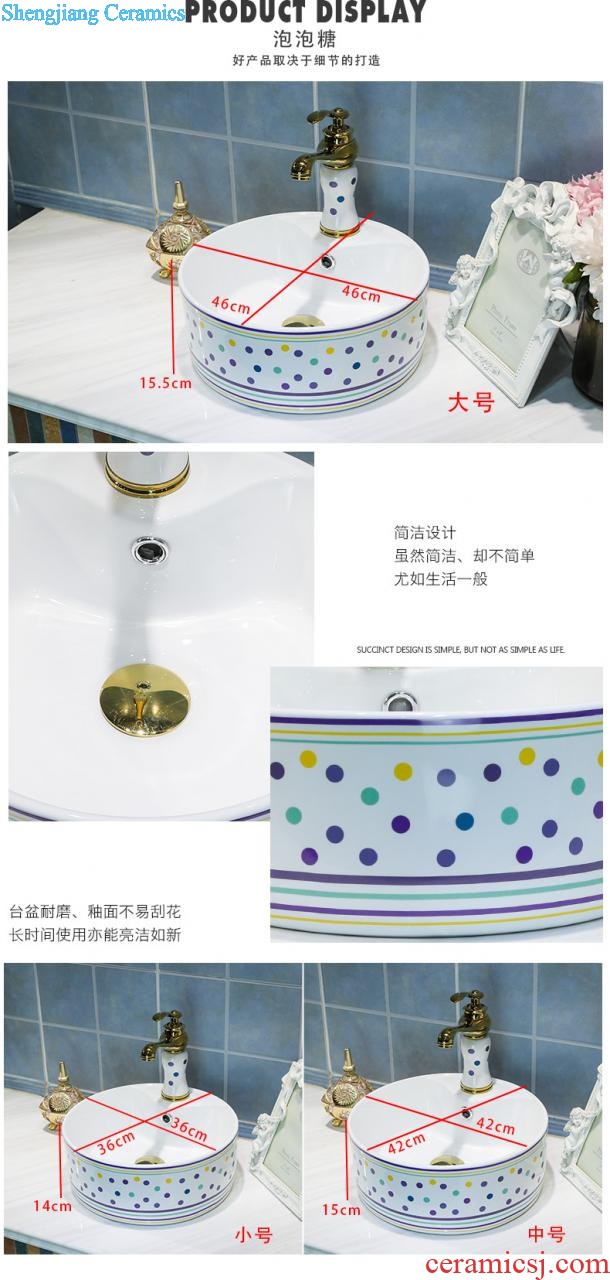 Koh larn, qi ceramic stage basin of continental stage lavabo round art home toilet lavatory basin