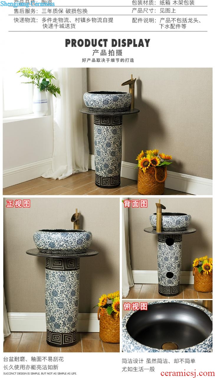 Koh larn, qi ceramic sanitary ware of toilet stage basin sink toilet lavatory basin that wash a face painted white porcelain