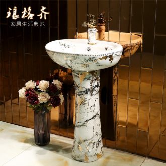 Koh larn, qi ceramic undercounter lavabo lavatory art basin of the basin that wash a face Taichung basin yellow phnom penh